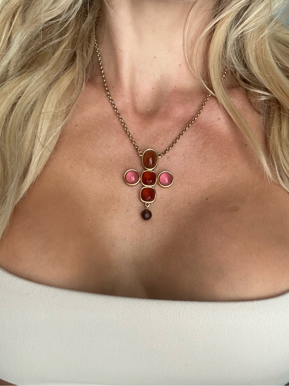 Rare Swarovski Crystal Cross necklace